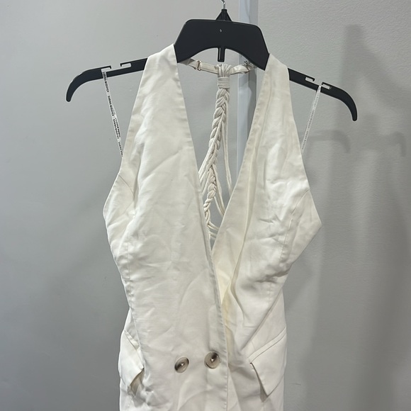 Sabina Musayev Lincoln Vest Dress in White Snow - Picture 5 of 16